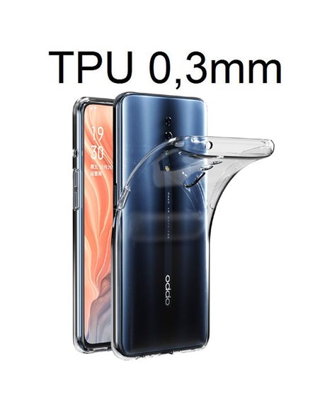 CUSTODIA per OPPO RENO Z (6.4') IN GEL TPU SILICONE ULTRA SLIM 0,3mm TRASPARENTE