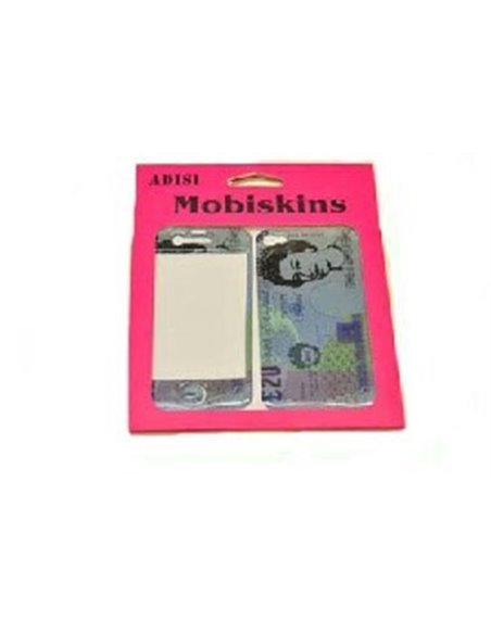 PELLICOLA STICKER MOBISKINS FRONTE-RETRO per APPLE IPHONE 4, 4s FANTASIA MONETA STERLINE