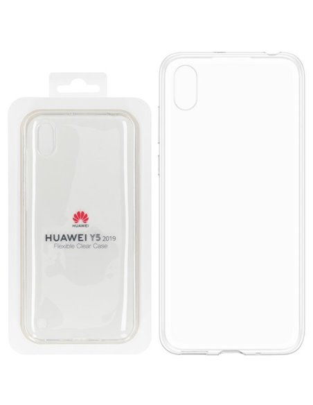 CUSTODIA ORIGINALE per HUAWEI Y5 2019, HONOR 8S - FLEXIBLE CLEAR CASE IN GEL TPU SILICONE TRASPARENTE 51993192 BLISTER