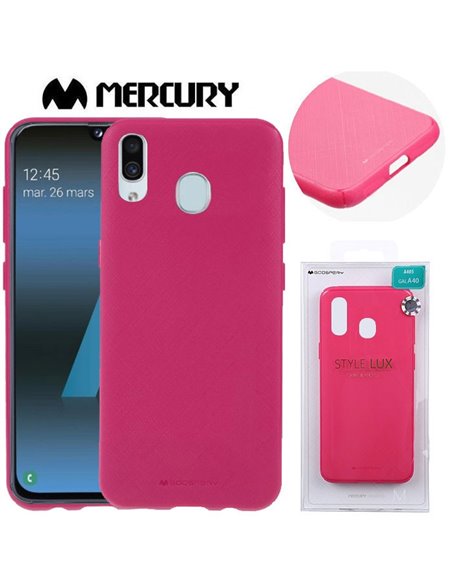 CUSTODIA per SAMSUNG GALAXY A40 (SM-A405) IN GEL TPU SILICONE COLORE FUCSIA ALTA QUALITA' MERCURY STYLE LUX BLISTER