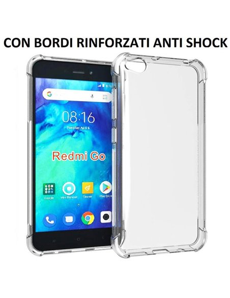 CUSTODIA per XIAOMI REDMI GO IN GEL TPU SILICONE TRASPARENTE SLIM 0,5mm CON BORDI RINFORZATI ANTI SHOCK