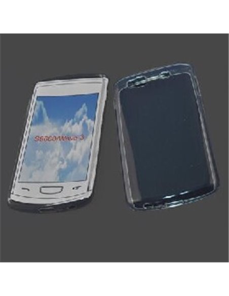 CUSTODIA GEL TPU SILICONE per SAMSUNG S8600 WAVE 3 COLORE BIANCO