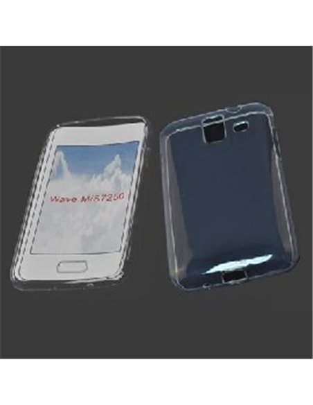 CUSTODIA GEL TPU SILICONE per SAMSUNG S7250 WAVE M COLORE BIANCO