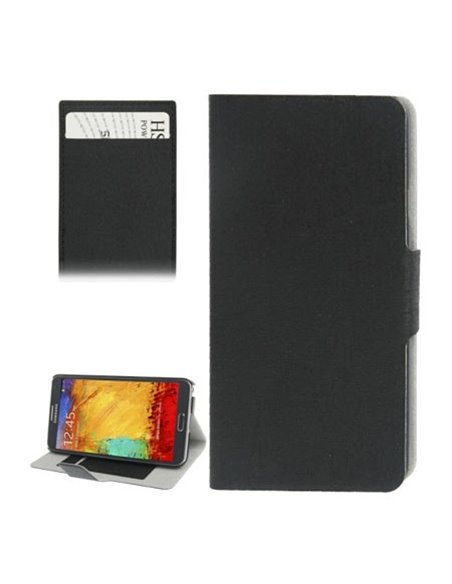 CUSTODIA FLIP ORIZZONTALE per SAMSUNG GALAXY NOTE 3, N9000, N9002, N9005 CON STAND E PORTA CARTE COLORE NERO