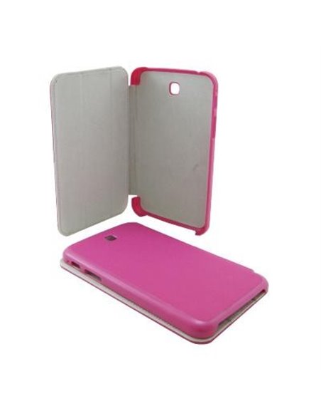 CUSTODIA FLIP ORIZZONTALE per SAMSUNG P3200 GALAXY TAB 3 7.0 CON STAND COLORE ROSA