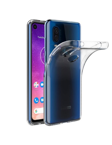 CUSTODIA per MOTOROLA P40, ONE VISION (6.2') IN GEL TPU SILICONE TRASPARENTE