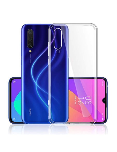 CUSTODIA per XIAOMI MI A3, MI CC9e IN GEL TPU SILICONE TRASPARENTE