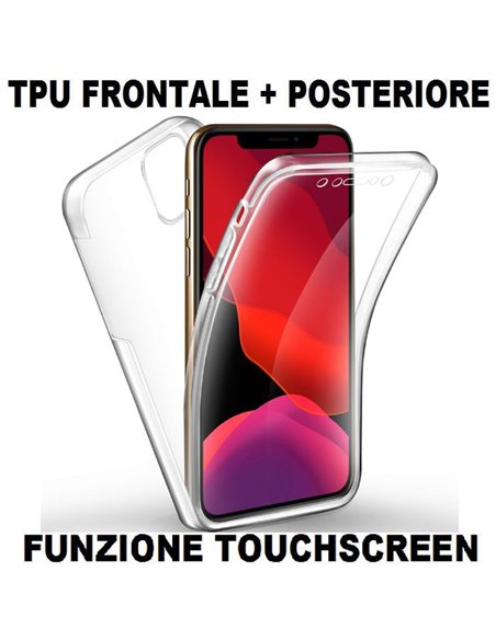 CUSTODIA per APPLE IPHONE 11 PRO (5.8') IN GEL TPU SILICONE FRONTALE + POSTERIORE ULTRA SLIM 0,3mm TRASPARENTE