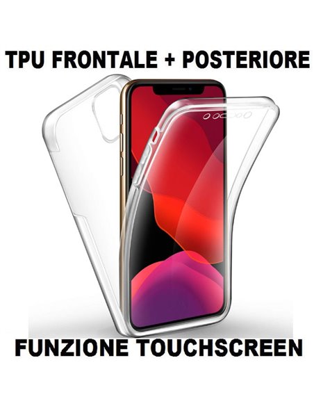 CUSTODIA per APPLE IPHONE 11 PRO MAX (6.5') IN GEL TPU SILICONE FRONTALE + POSTERIORE ULTRA SLIM 0,3mm TRASPARENTE