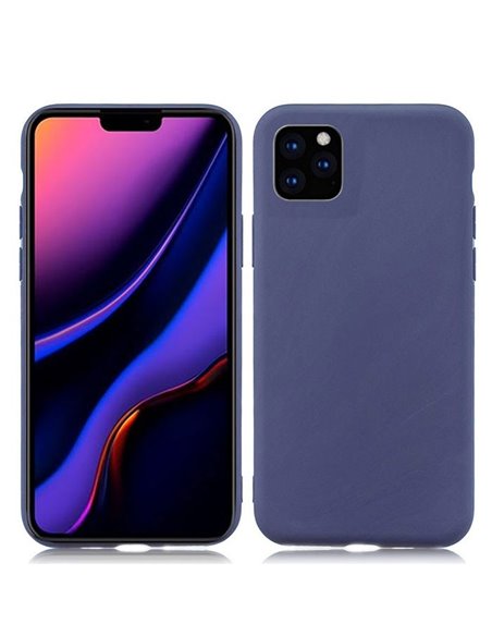CUSTODIA per APPLE IPHONE 11 PRO MAX (6.5') IN GEL TPU SILICONE SLIM COLORE BLU SATINATO