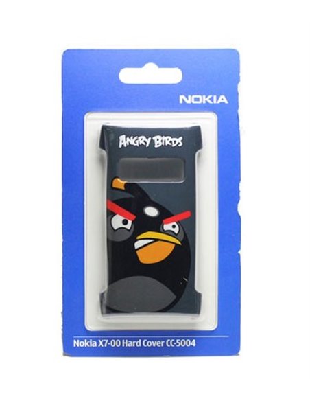 CUSTODIA BACK RIGIDA ORIGINALE CC-5004 per NOKIA X7-00 COLORE NERO CON FANTASIA ANGRY BIRDS BLISTER