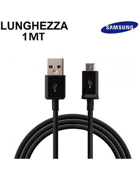 CAVO MICRO USB ORIGINALE SAMSUNG ECB-DU5ABE - LUNGHEZZA 1 MT COLORE NERO BULK