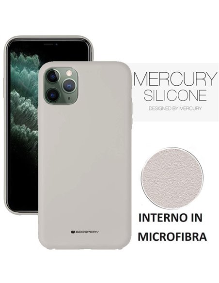 CUSTODIA per APPLE IPHONE 11 PRO (5.8') IN SILICONE CON INTERNO IN MICROFIBRA COLORE GRIGIO ALTA QUALITA' MERCURY BLISTER