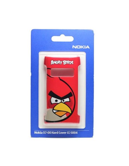 CUSTODIA BACK RIGIDA ORIGINALE CC-5004 per NOKIA X7-00 COLORE ROSSO CON FANTASIA ANGRY BIRDS BLISTER