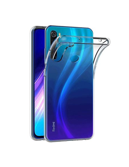 CUSTODIA per XIAOMI REDMI NOTE 8, NOTE 8 (2021) - IN GEL TPU SILICONE TRASPARENTE