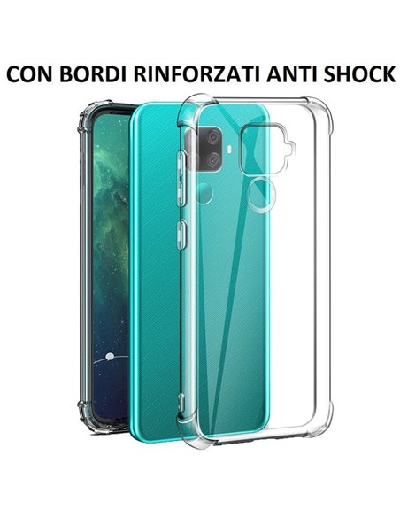 CUSTODIA per HUAWEI MATE 30 LITE IN GEL TPU SILICONE TRASPARENTE SLIM 0,5mm CON BORDI RINFORZATI ANTI SHOCK