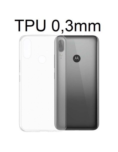 CUSTODIA per MOTOROLA MOTO E6 PLUS, MOTO E6s - IN GEL TPU SILICONE ULTRA SLIM 0,3mm TRASPARENTE