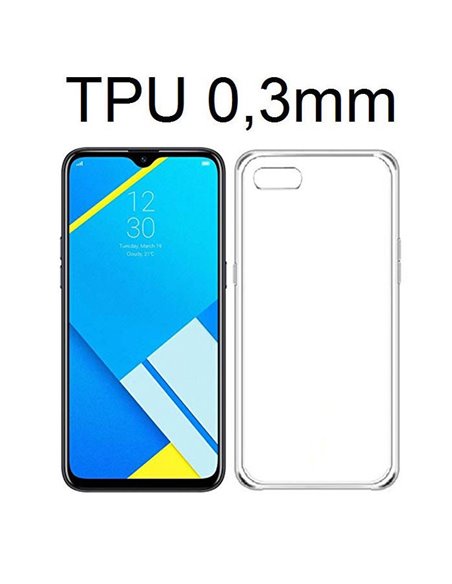 CUSTODIA per OPPO A1K IN GEL TPU SILICONE ULTRA SLIM 0,3mm TRASPARENTE