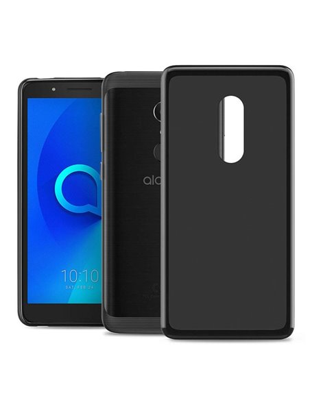 CUSTODIA per ALCATEL 1C (5009A) IN GEL TPU SILICONE COLORE NERO