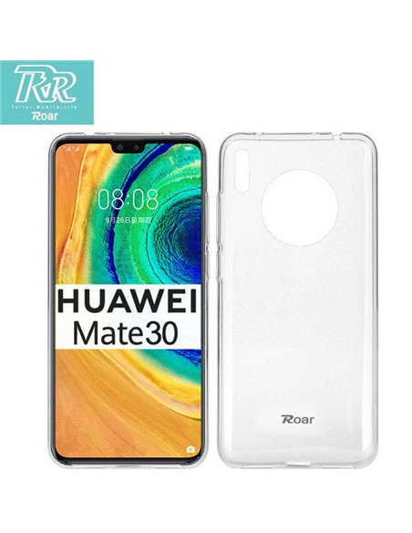 CUSTODIA per HUAWEI MATE 30, MATE 30 (5G) IN GEL TPU SILICONE TRASPARENTE ALTA QUALITA' ROAR COLORFUL