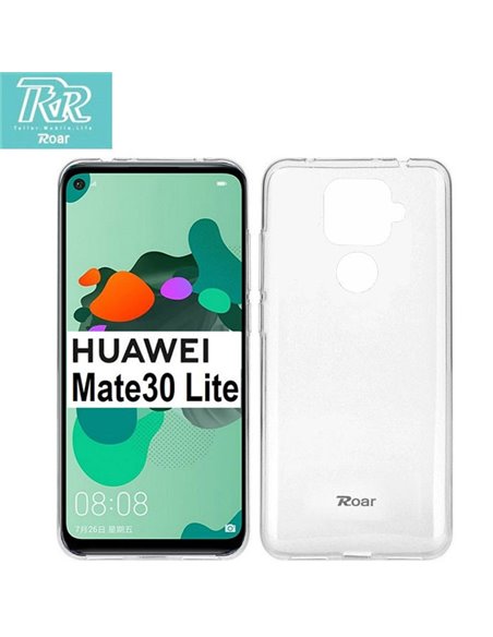 CUSTODIA per HUAWEI MATE 30 LITE IN GEL TPU SILICONE TRASPARENTE ALTA QUALITA' ROAR COLORFUL BLISTER