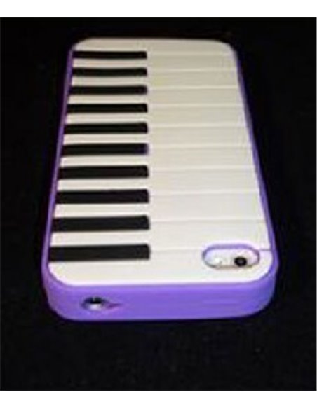 CUSTODIA GEL TPU SILICONE SEMI-RIGIDA per IPHONE 4, 4s PIANOFORTE COLORE VIOLA