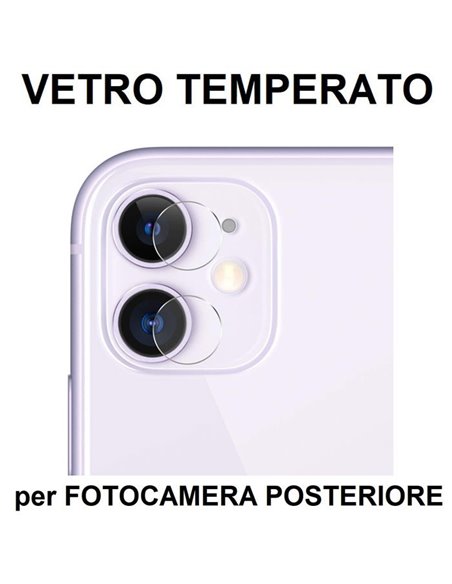 PELLICOLA per FOTOCAMERA POSTERIORE APPLE IPHONE 11 (6.1') IN VETRO TEMPERATO 0,33mm - ATTENZIONE..