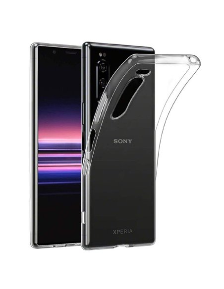 CUSTODIA per SONY XPERIA 5 - IN GEL TPU SILICONE TRASPARENTE