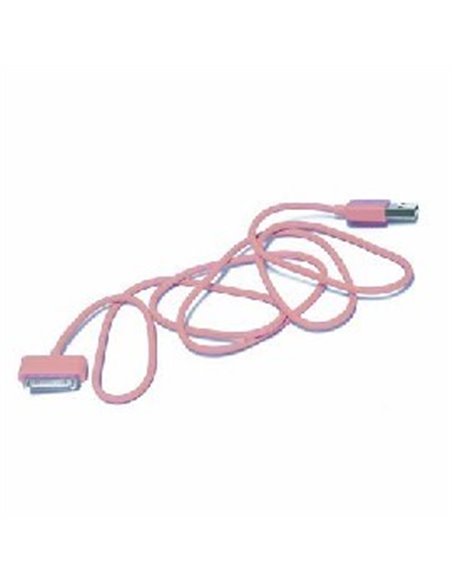 CAVO USB 30 PIN PER DISPOSITIVI APPLE - CARICA E SINCRONIZZAZIONE COLORE ROSA