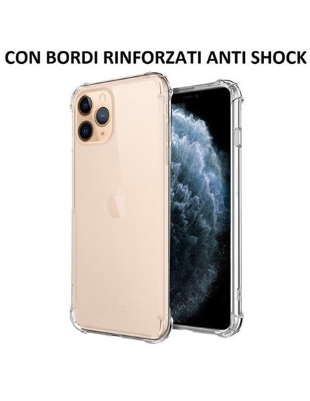 CUSTODIA per APPLE IPHONE 11 PRO MAX (6.5') IN GEL TPU SILICONE TRASPARENTE SLIM 0,5mm CON BORDI RINFORZATI ANTI SHOCK