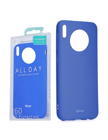 CUSTODIA per HUAWEI MATE 30, MATE 30 (5G) IN GEL TPU SILICONE COLORE BLU ALTA QUALITA' ROAR COLORFUL