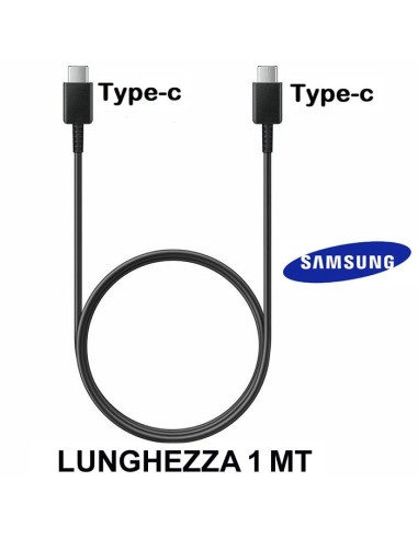 CAVO TYPE-C / TYPE-C ORIGINALE SAMSUNG EP-DG977BBE - LUNGHEZZA 1 MT COLORE NERO BULK