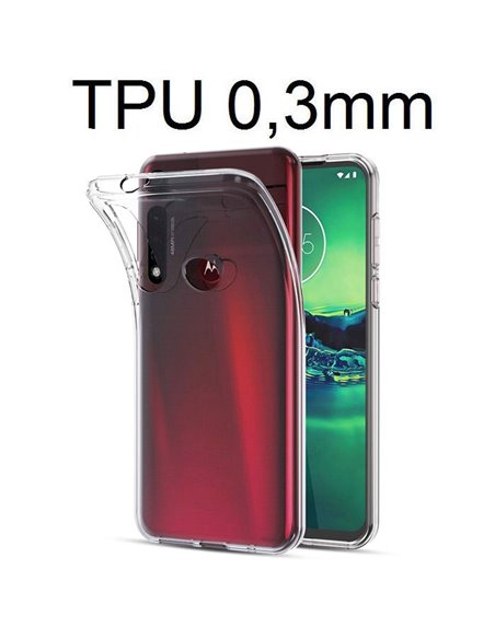 CUSTODIA per MOTOROLA MOTO G8 PLUS - IN GEL TPU SILICONE ULTRA SLIM 0,3mm TRASPARENTE