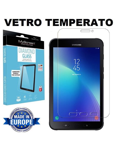 PELLICOLA per SAMSUNG GALAXY TAB ACTIVE2 SM-T390, SM-T395 (8.0') - VETRO TEMPERATO 9H 0,33mm MYSCREEN BLISTER