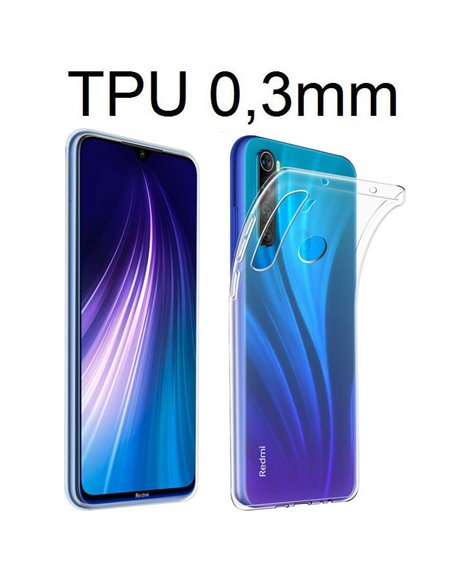 CUSTODIA per XIAOMI REDMI NOTE 8T - IN GEL TPU SILICONE ULTRA SLIM 0,3mm TRASPARENTE