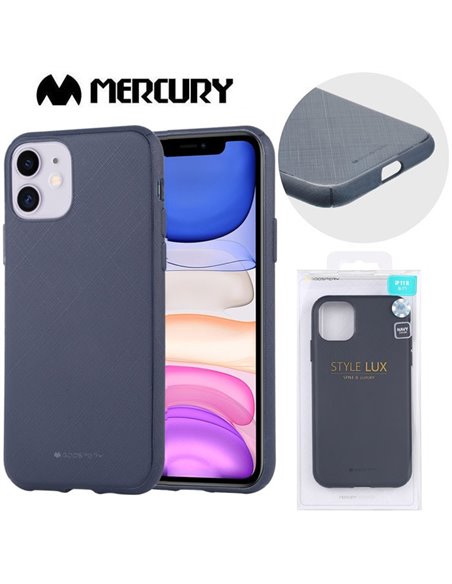 CUSTODIA per APPLE IPHONE 11 (6.1') IN GEL TPU SILICONE COLORE BLU ALTA QUALITA' MERCURY STYLE LUX BLISTER