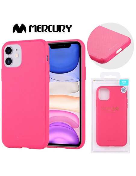 CUSTODIA per APPLE IPHONE 11 (6.1') IN GEL TPU SILICONE COLORE FUCSIA ALTA QUALITA' MERCURY STYLE LUX BLISTER