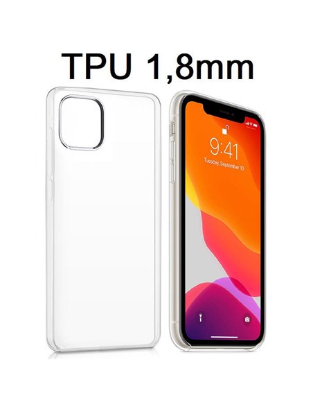 CUSTODIA per APPLE IPHONE 11 PRO (5.8') IN GEL TPU SILICONE 1,8mm TRASPARENTE