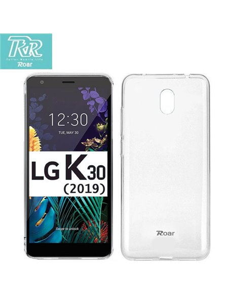 CUSTODIA per LG K30 (2019) IN GEL TPU SILICONE TRASPARENTE ALTA QUALITA' ROAR COLORFUL BLISTER