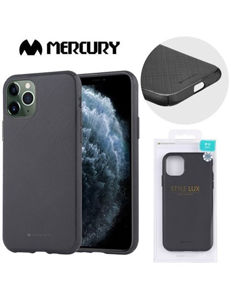 CUSTODIA per APPLE IPHONE 11 PRO (5.8') IN GEL TPU SILICONE COLORE NERO ALTA QUALITA' MERCURY STYLE LUX BLISTER