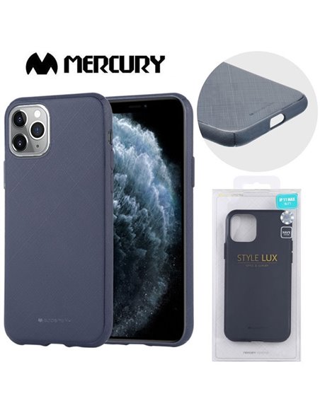 CUSTODIA per APPLE IPHONE 11 PRO MAX (6.5') IN GEL TPU SILICONE COLORE BLU ALTA QUALITA' MERCURY STYLE LUX BLISTER