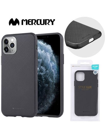 CUSTODIA per APPLE IPHONE 11 PRO MAX (6.5') IN GEL TPU SILICONE COLORE NERO ALTA QUALITA' MERCURY STYLE LUX BLISTER