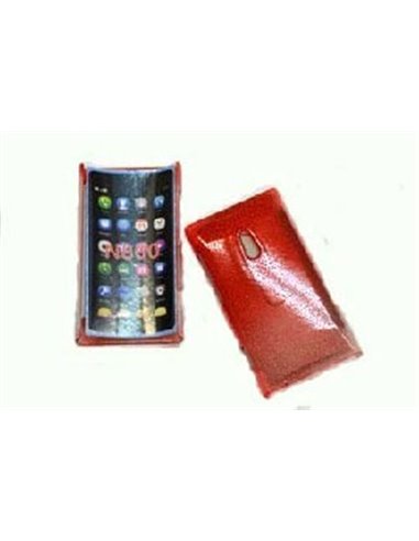 CUSTODIA RIGIDA per NOKIA 800 LUMIA COLORE ROSSO con GOCCE