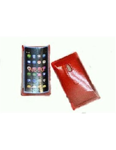 CUSTODIA RIGIDA per NOKIA 800 LUMIA COLORE ROSSO con GOCCE