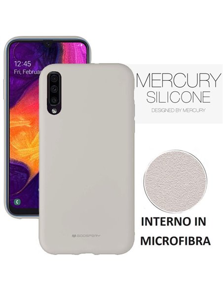 CUSTODIA per SAMSUNG GALAXY A50 (A505), A30s (A307), A50s (A507) - IN SILICONE INTERNO IN MICROFIBRA GRIGIO ALTA QUALITA' MERCUR