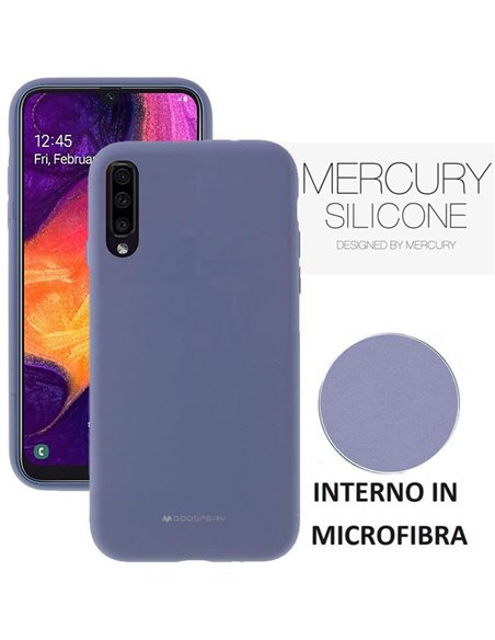 CUSTODIA per SAMSUNG GALAXY A50 (A505), A30s (A307), A50s (A507) - IN SILICONE INTERNO IN MICROFIBRA LAVANDA ALTA QUALITA' MERCU