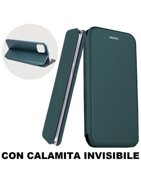 CUSTODIA per APPLE IPHONE 11 PRO (5.8') - FLIP ORIZZONTALE SIMILPELLE CON CHIUSURA MAGNETICA INVISIBILE E INTERNO IN TPU VERDE