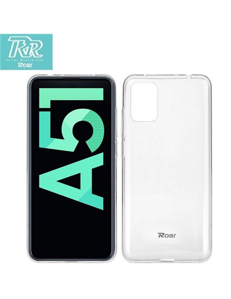 CUSTODIA per SAMSUNG GALAXY A51 (SM-A515) - IN GEL TPU TRASPARENTE ALTA QUALITA' ROAR BLISTER - ATTENZIONE..