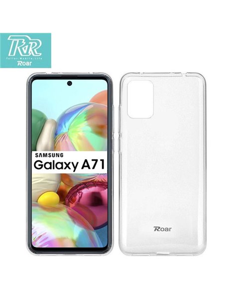 CUSTODIA per SAMSUNG GALAXY A71 (SM-A715) - IN GEL TPU TRASPARENTE ALTA QUALITA' ROAR BLISTER