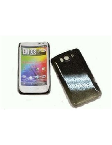 CUSTODIA RIGIDA per HTC SENSATION XL, G21, X315E COLORE NERO con GOCCE